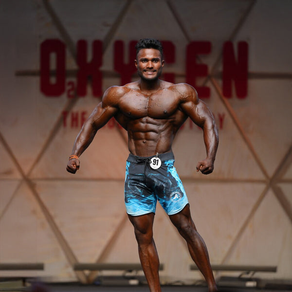 Blue Flames Men's Physique Shorts