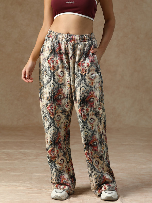 Printed Baggy Heritage Pattern Sweatpants