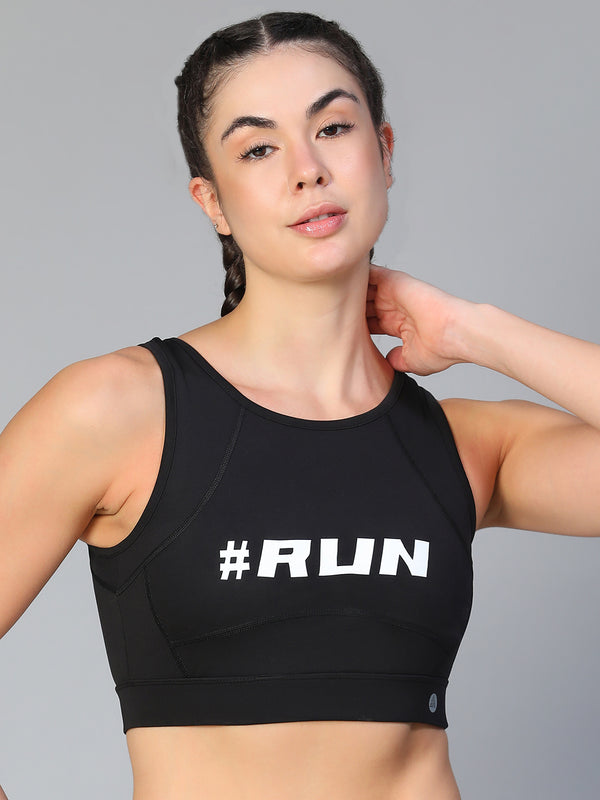 Run Sports Bra Black