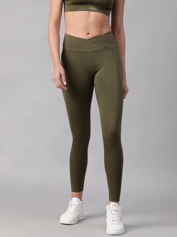 V-Front Legging Olive