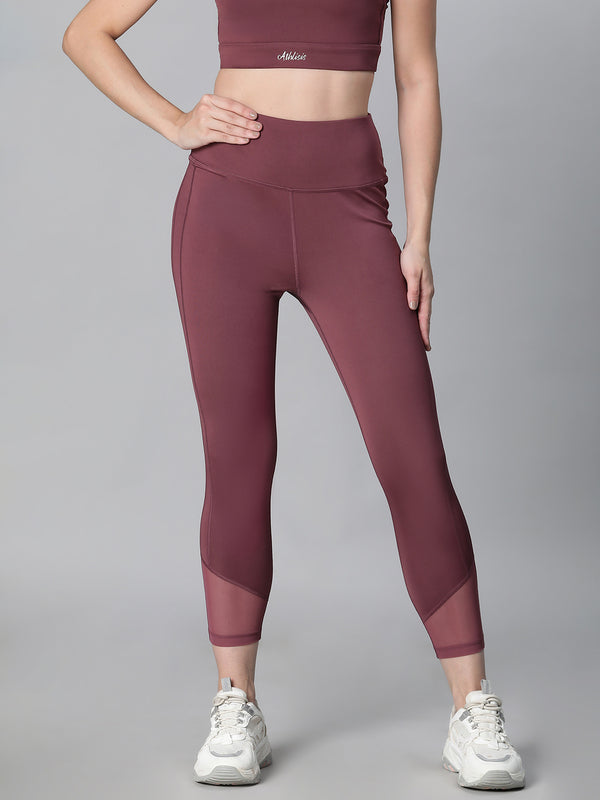 Laser Cut Leggings Mauve