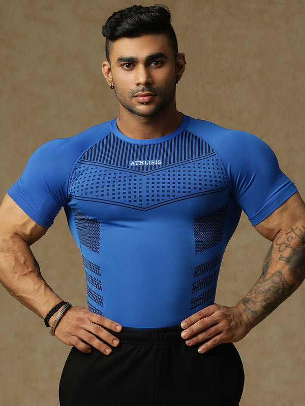 808 Compression T-Shirts Blue