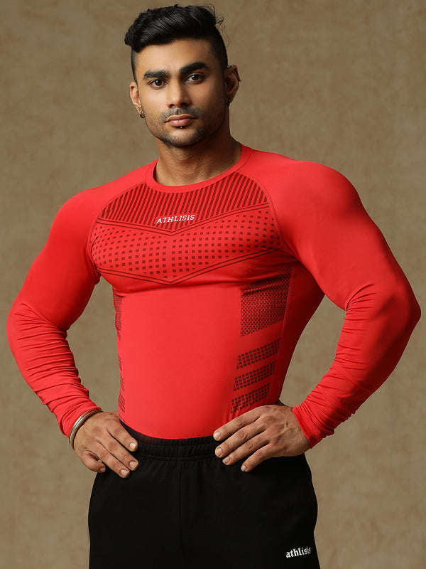 808 Compression T-Shirt Red Athlisis Sports