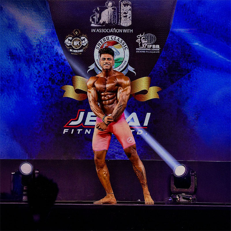 Lvly Orange Men's Physique Shorts Athlisis Sports