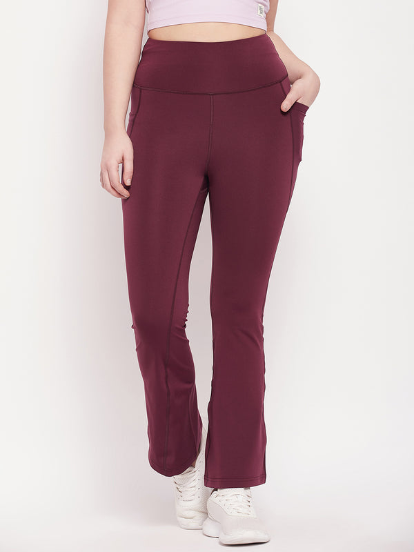Active Sculpt Flare Pant Maroon