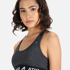 Typography Non-Wired Lightly Padded Workout Bra Athlisis Sports