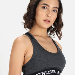 Typography Non-Wired Lightly Padded Workout Bra Athlisis Sports
