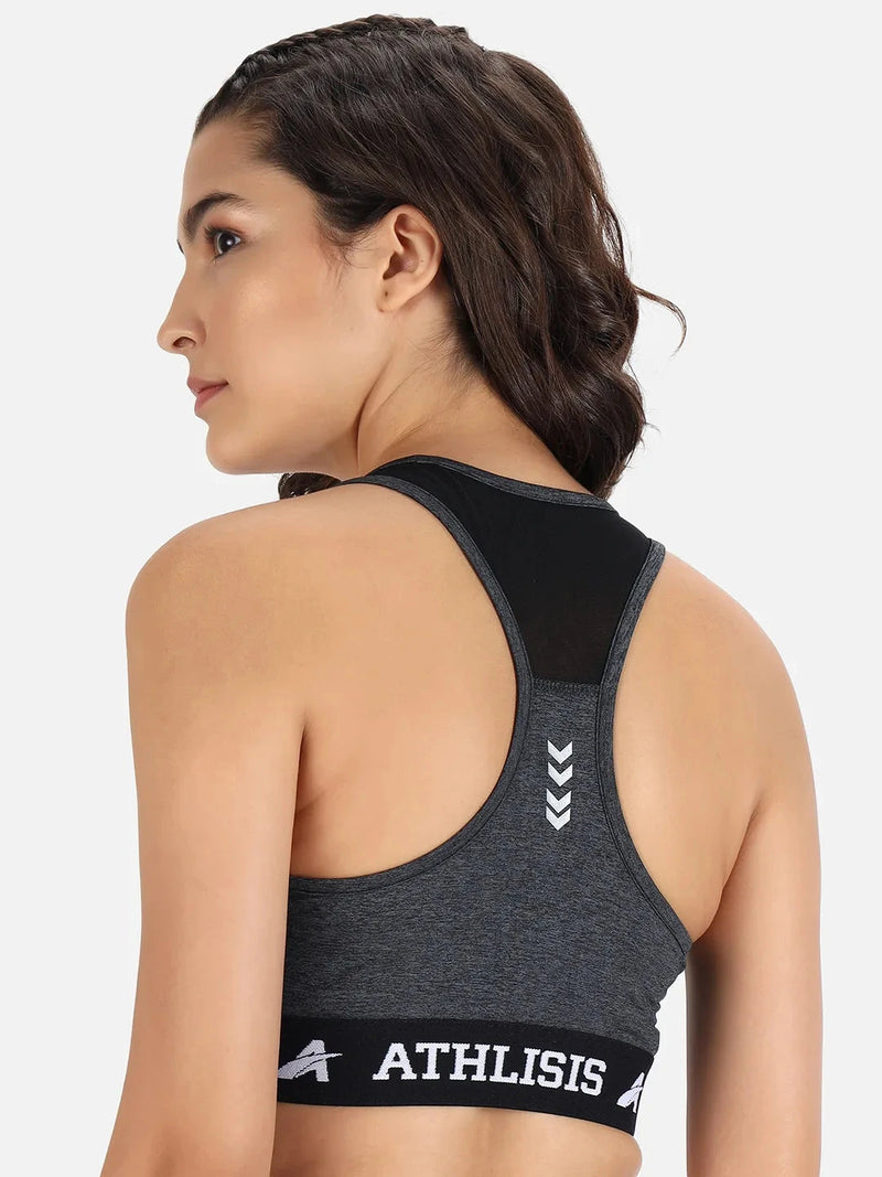 Typography Non-Wired Lightly Padded Workout Bra Athlisis Sports
