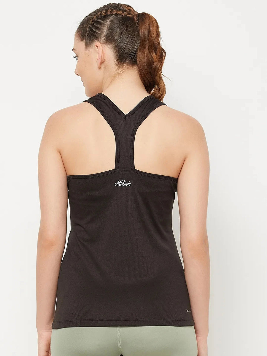 Y-Back Tank Top Black Athlisis Sports