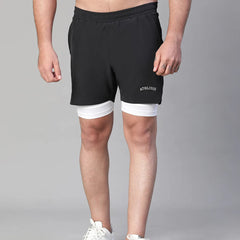 2 in 1 Lining Shorts Black