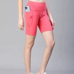 Pink Mid Waist Fitness Shorts Athlisis Sports