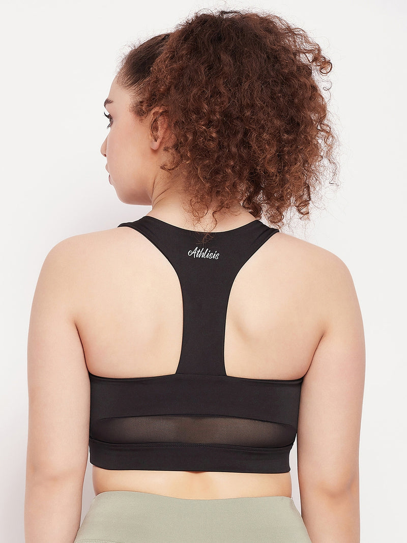 Racerback Contour Sports Bra Black