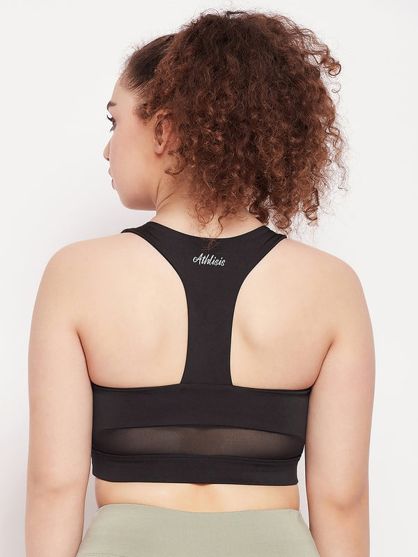 Racerback Contour Sports Bra Black
