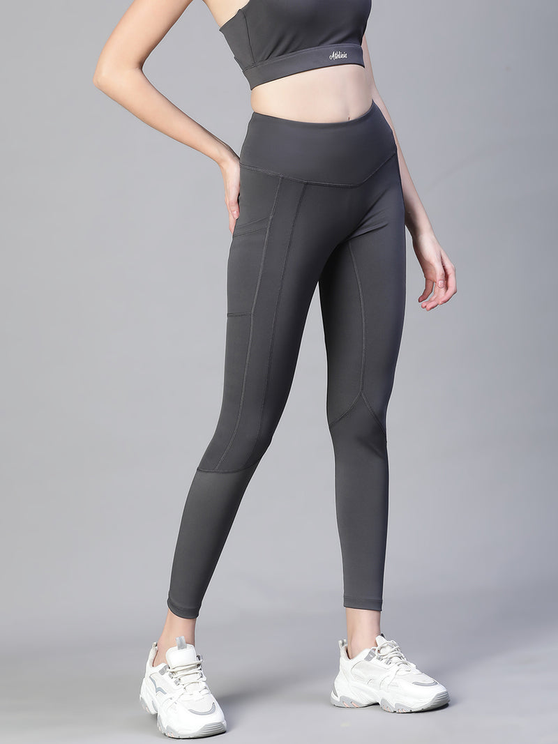 Kinetic Panel Legging Dark Gray