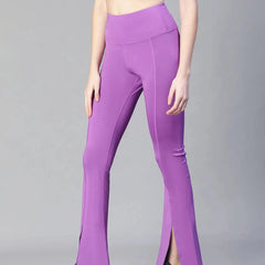 Women Black High Waist Tall Flare Pants Athlisis Sports