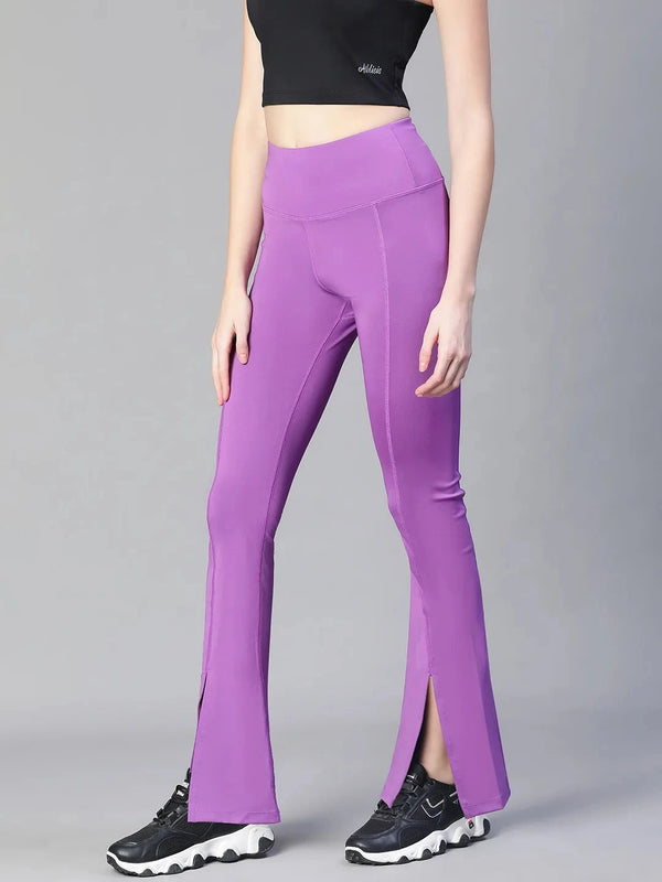 Women Black High Waist Tall Flare Pants Athlisis Sports