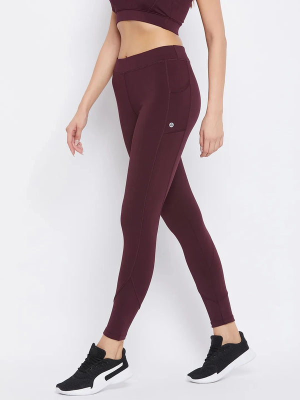 Maroon Training Tights Athlisis Sports