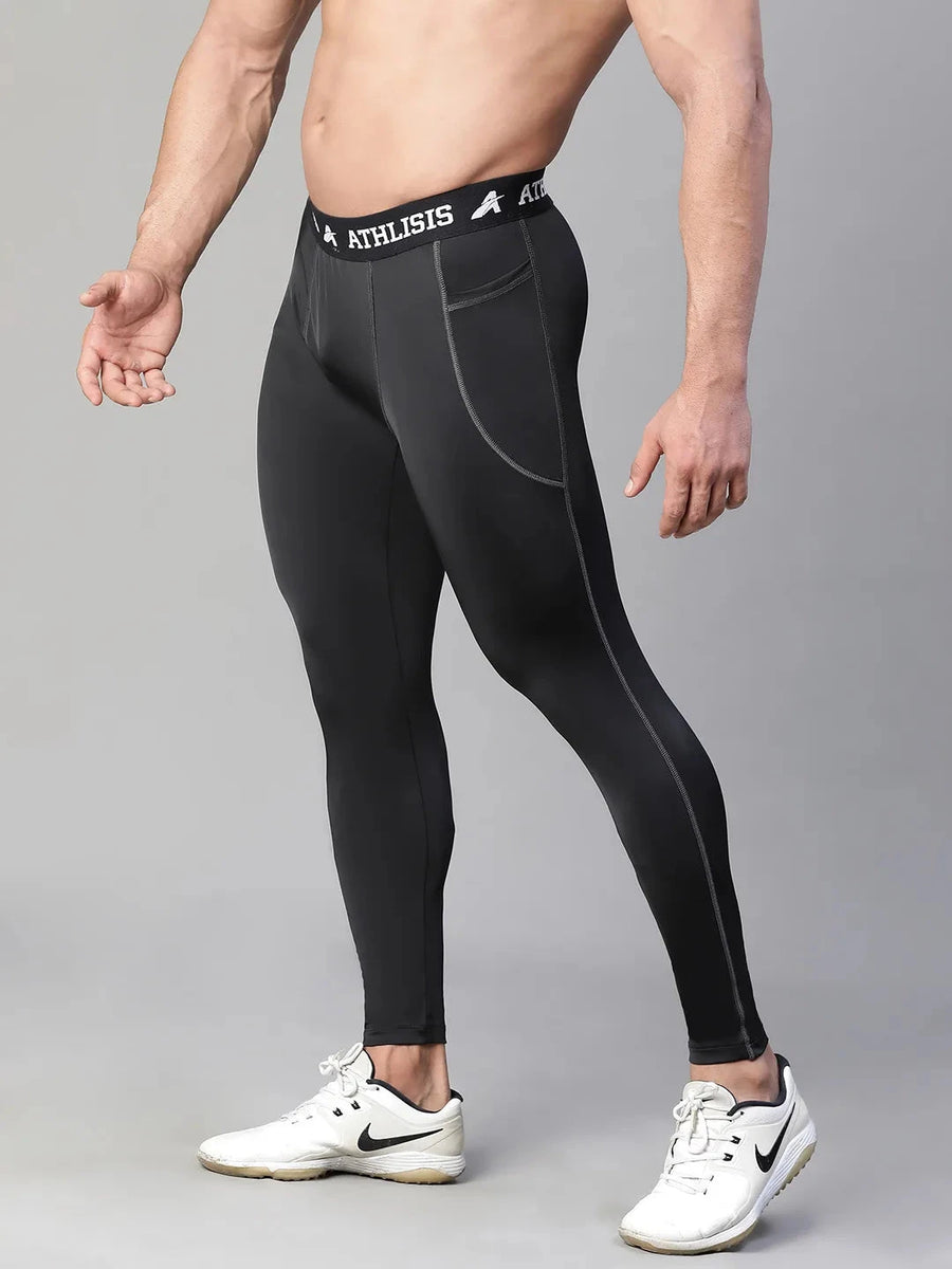 Nylon Basic Compression Tights Black Athlisis Sports