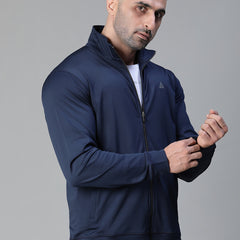 Basic Zipper Jacket Navy