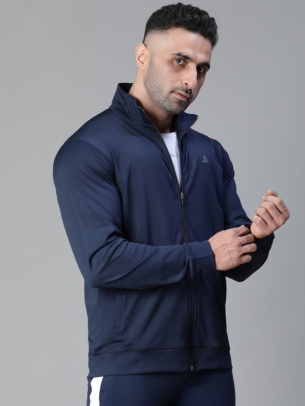 Basic Zipper Jacket Navy