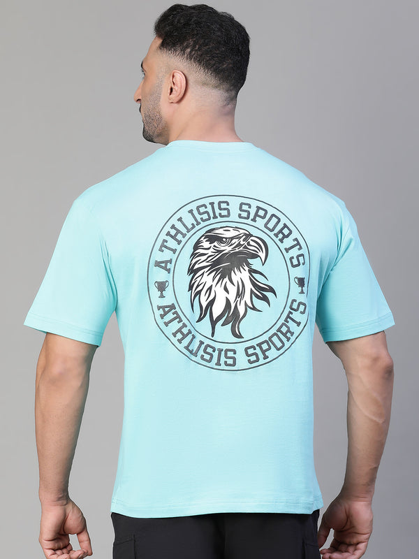 Eagle's Eye Oversized T-Shirt Teal Blue