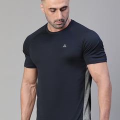 Contrast Side Panel T-Shirt Navy