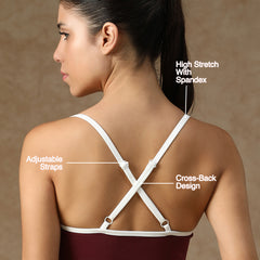 Flow Piping Sports Bra Maroon