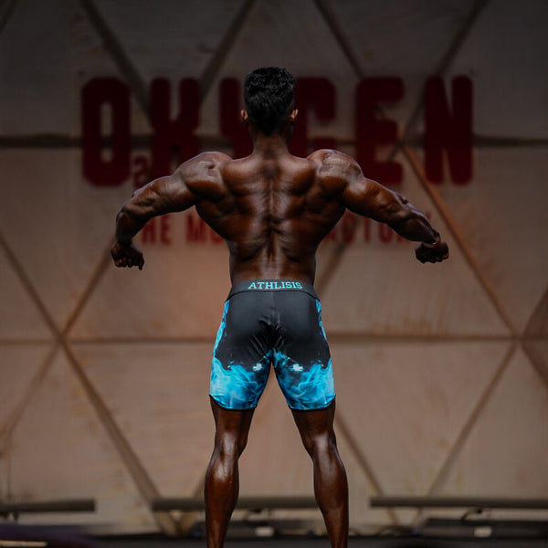 Blue Flames Men's Physique Shorts