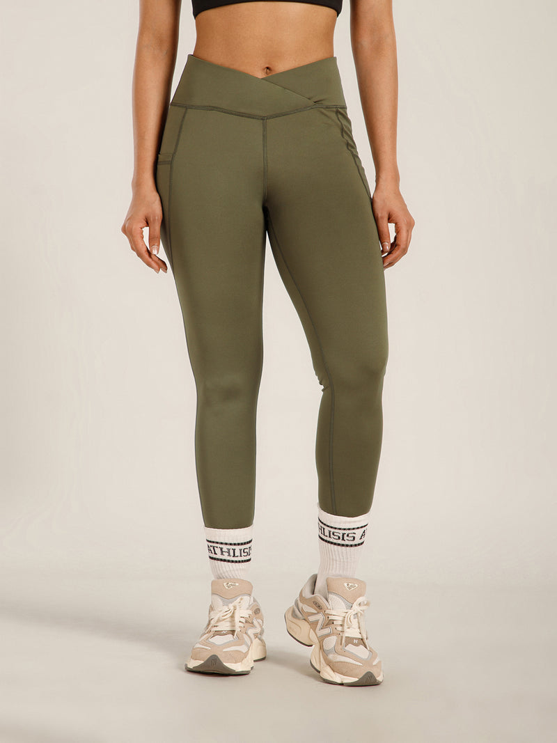 V-Front Legging Olive
