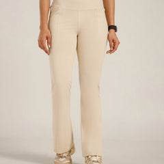 Defined Seam Flare Pant Cream