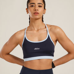 Flow Piping Sports Bra Navy