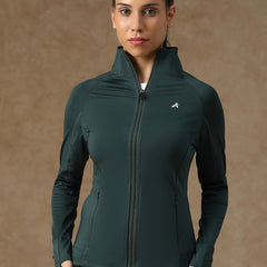 Midriff Crop Jacket Green