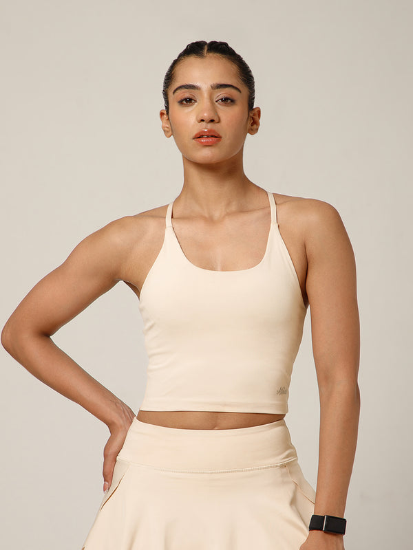 Cross Back Built In Bra Vanila