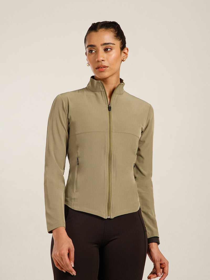 NS Staple Zip Jacket Olive