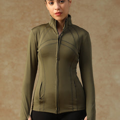 Ergonomic Seam Zip Jacket Olive