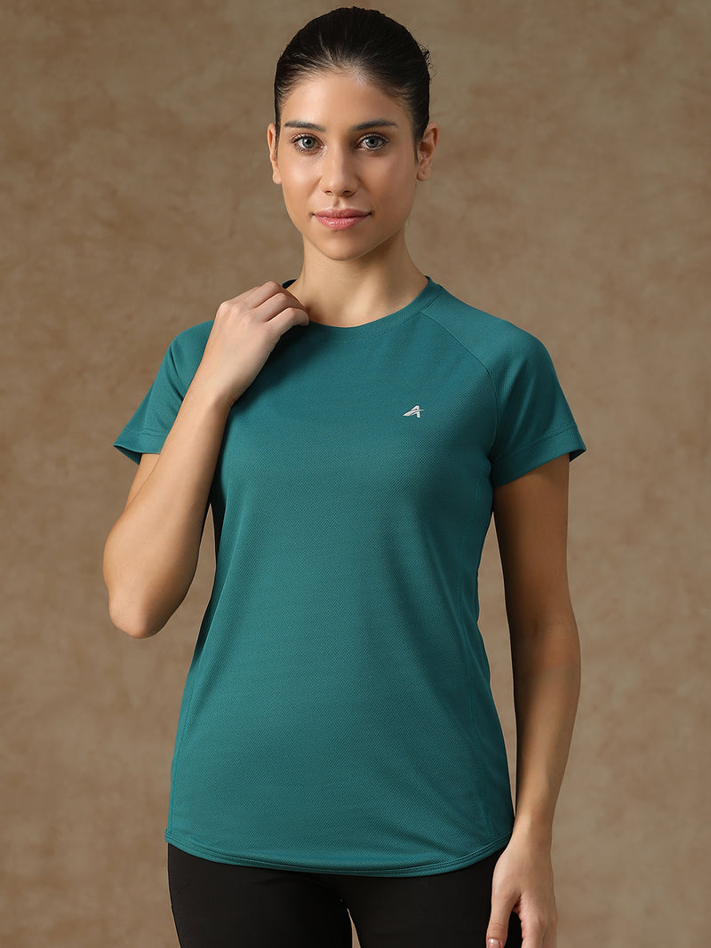 V Panel T-Shirt Teal