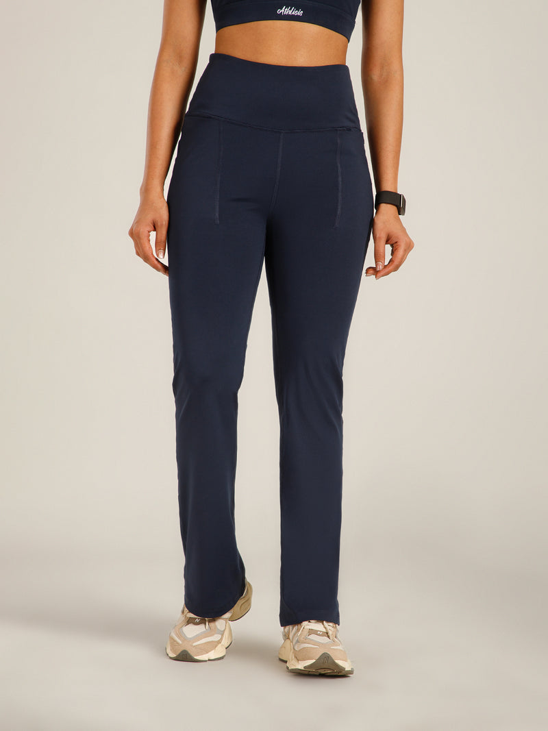 Defined Seam Flare Pant Navy