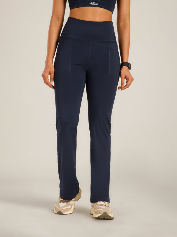 Defined Seam Flare Pant Navy