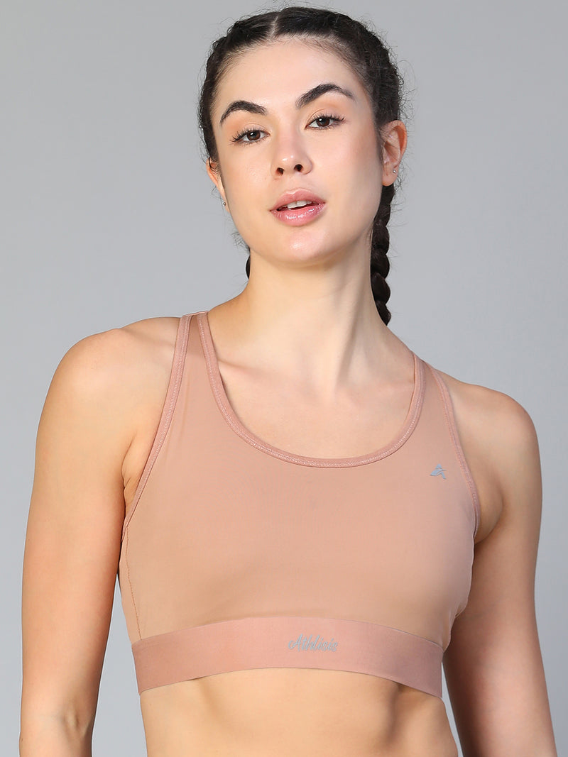 Ruched Sports Bra Skin
