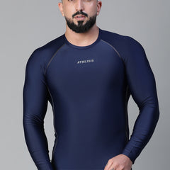 Basic Full Compression T-shirt Blue
