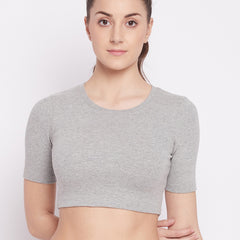Everyday Cropped Tee Gray