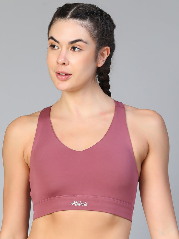Teardrop Racer Bra Mauve