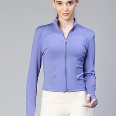 Sculpt Crop Jacket Purple