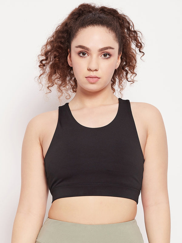 Racerback Contour Sports Bra Black