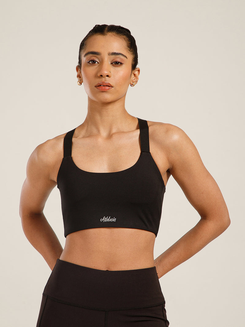 Define Crossback Bra Black