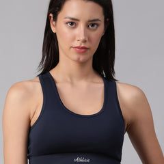 Minimalist Cutout Sports Bra Navy