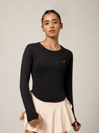 Bodycon Thumbhole T-shirt Black