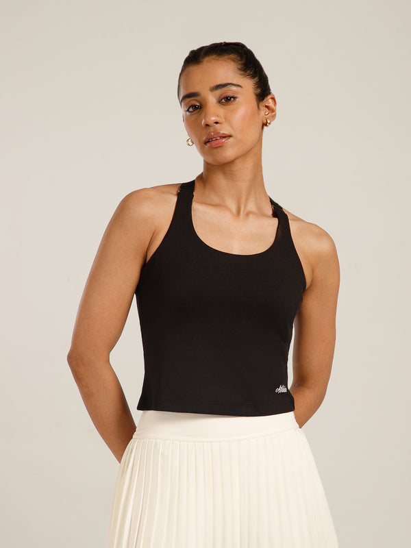 Built In Bra Y Adjustable Top Black