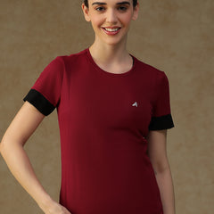 Contrast Tone T-Shirt Maroon