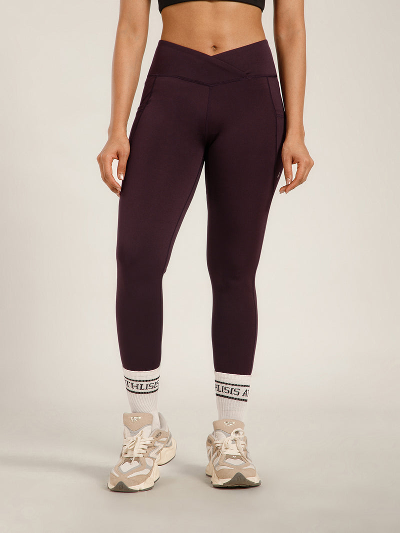 V-Front Legging Wine